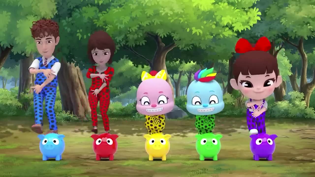 Color Balls Song! Five Little Monkeys Jumping On The Bed