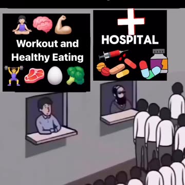Workout Healthy Eating or Hospital