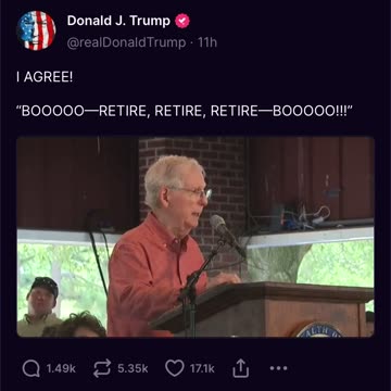 Mitch McConnell - Booed & Retire Chants - Trump Trolls