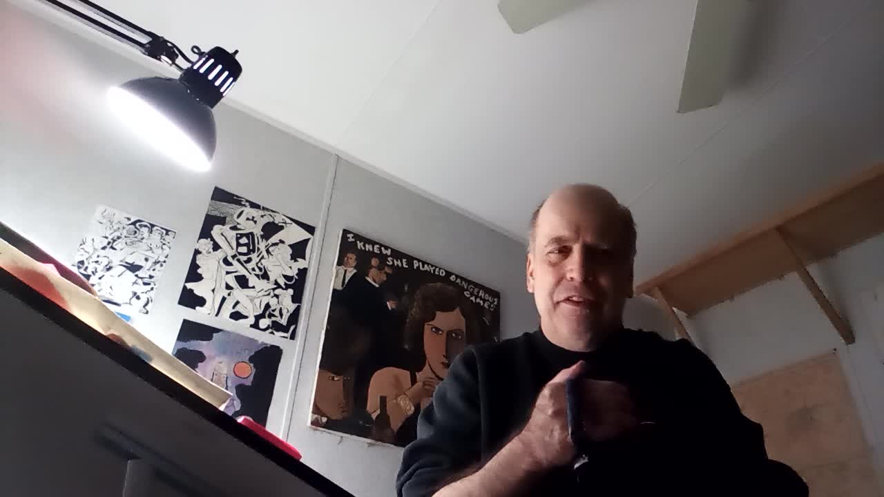 In My Art studio in December 2020