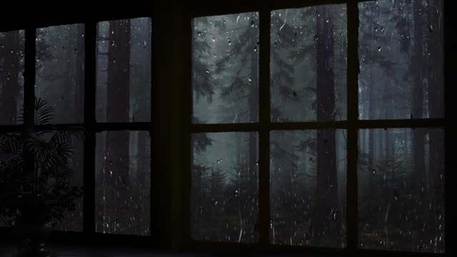 Chill Vibes Series - Nighttime Rain Storm - ASMR