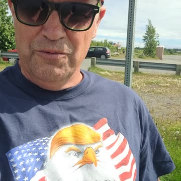 Kenai River and fun message in support of Donald Trump 7/12/23