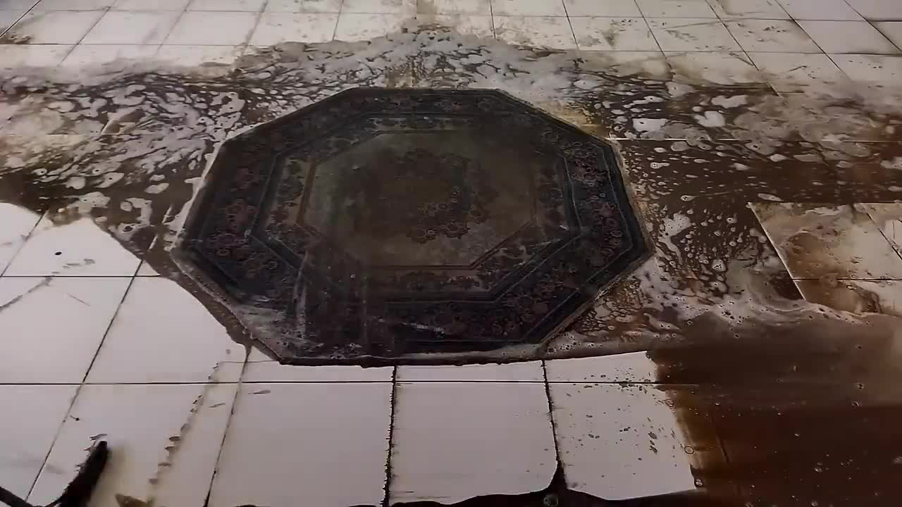 Flooded- Hard dirty carpet cleaning satisfying rug cleaning ASMR