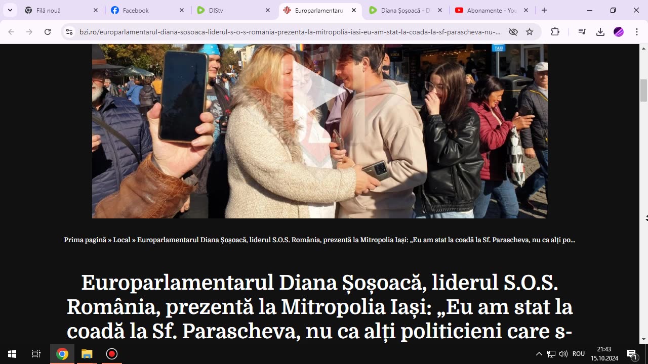 Diana Iovanovici-Șoșoacă - 14 octombrie 2024 - Vizualizarea paginii