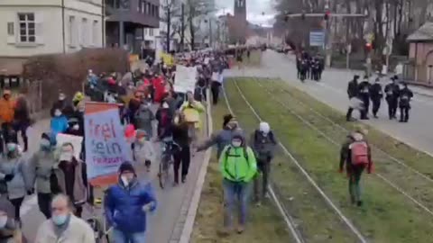 Demonstration der Corona-Maßnahmen-Gegner am 29.01.2022 in Freiburg, https://t.me/damals_wie_heute_fuer_immer