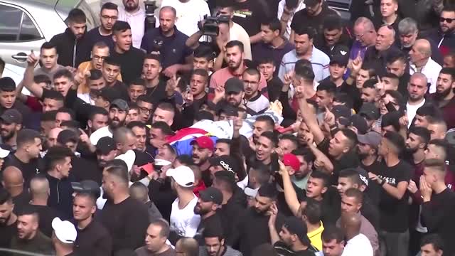 Funeral held for Palestinians killed in West Bank