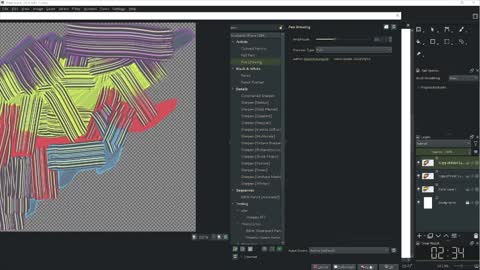 Krita, Lightnessmap tip to create Relief PaintPusher Brush