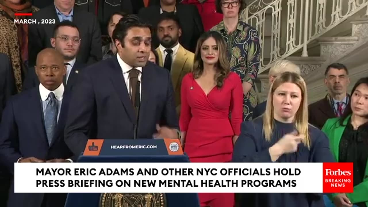 NYC Mayor Eric Adams Holds Press Briefing On New Mental Health Programs