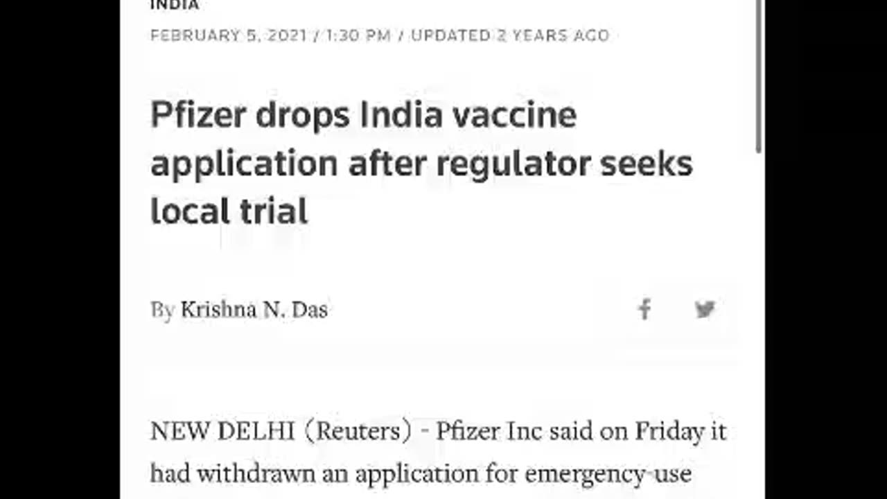 Indian authorities to Pfizer… “You can either lose 1.38 billion customers or allow an...