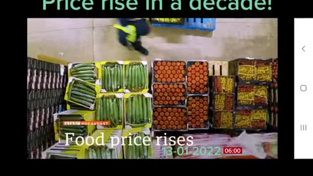 Fresh food highest Price rise in a decade!