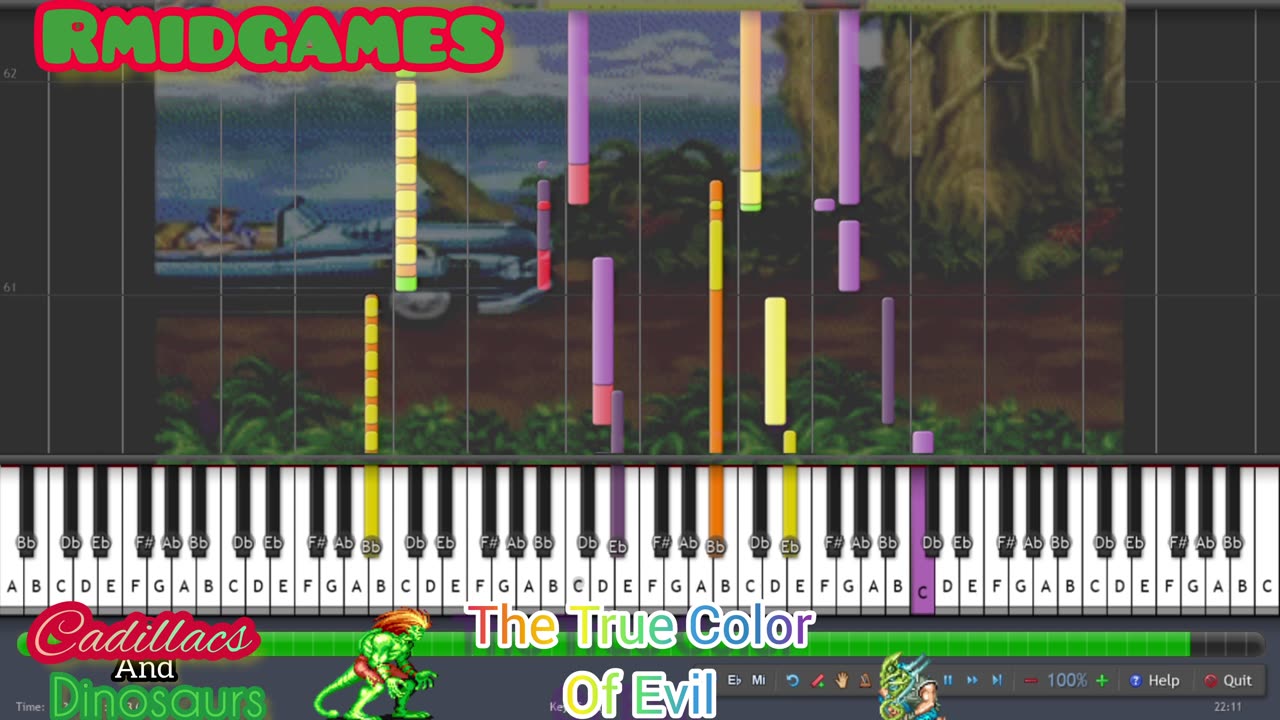 Cadillacs And Dinosaurs - The True Color of Evil ~ Piano ( Midi )