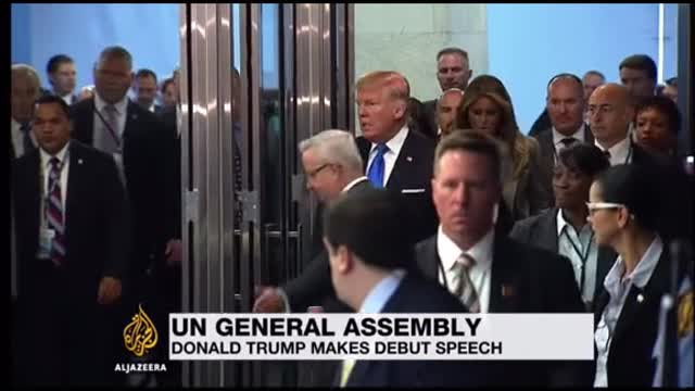 Trump Enters UN Assembly for the * First Time*