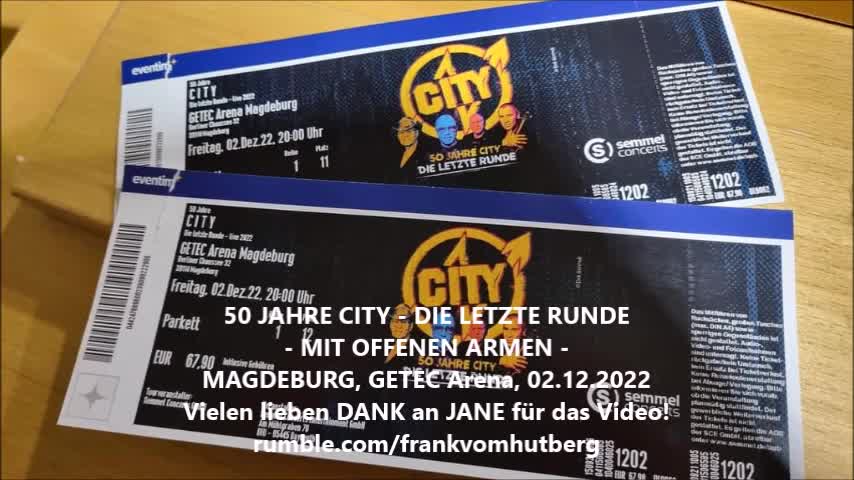 CITY - MIT OFFENEN ARMEN - MAGDEBURG, GETEC Arena, 02 12 2022 - 50 JAHRE CITY, DIE LETZTE RUNDE