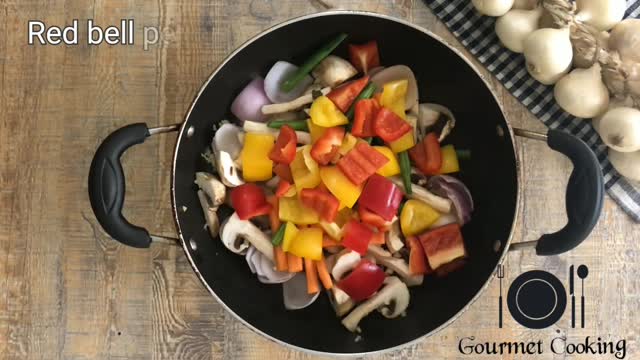 Mushroom stir fry in black bean sauce | Gourmet Cooking