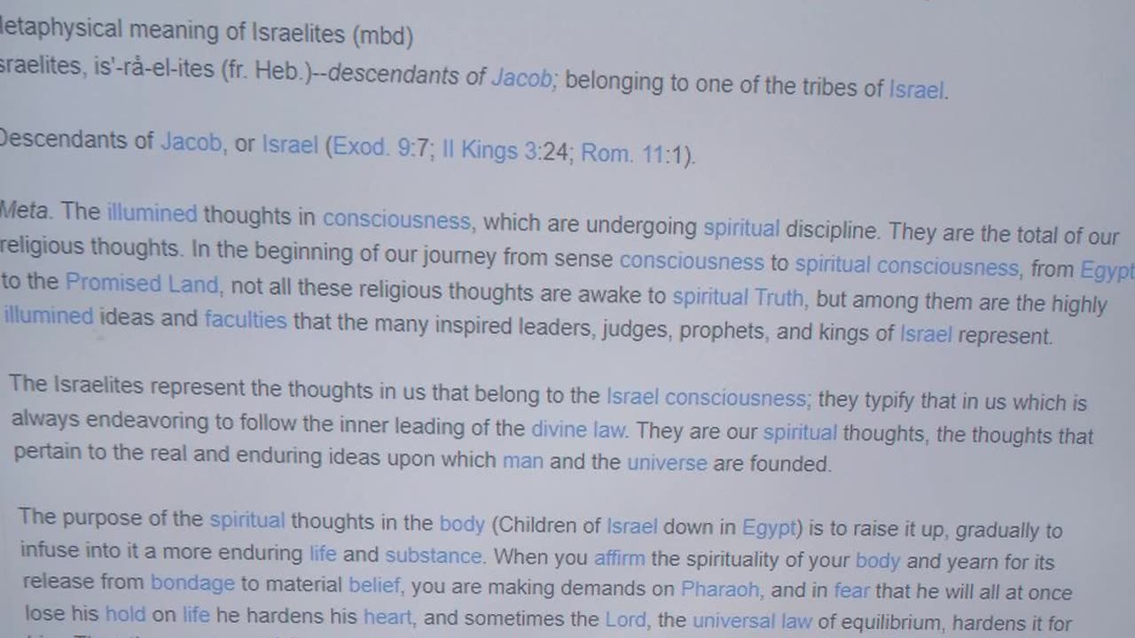 METAPHYSICAL ISRAELITES