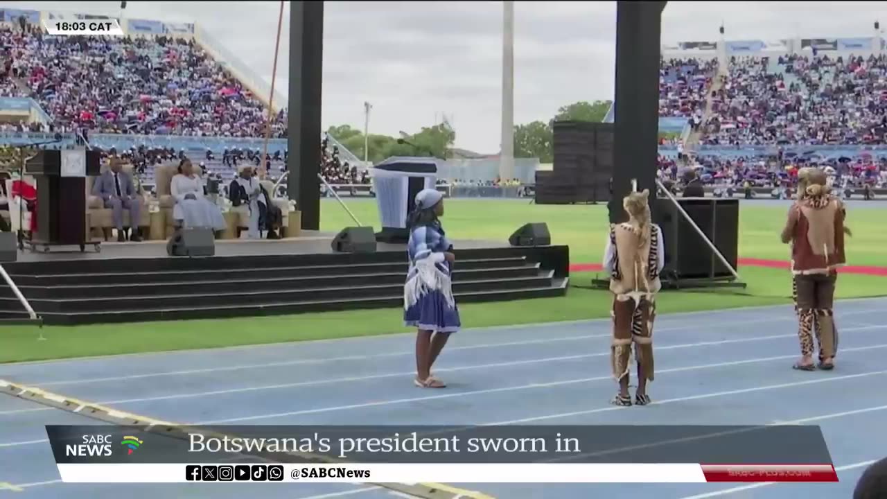 Newly- elected President of Botswana Duma Boko sworn in