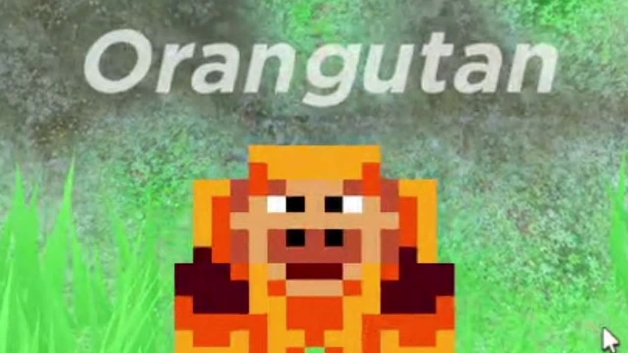 Orangutuan in Pixel Art!!!