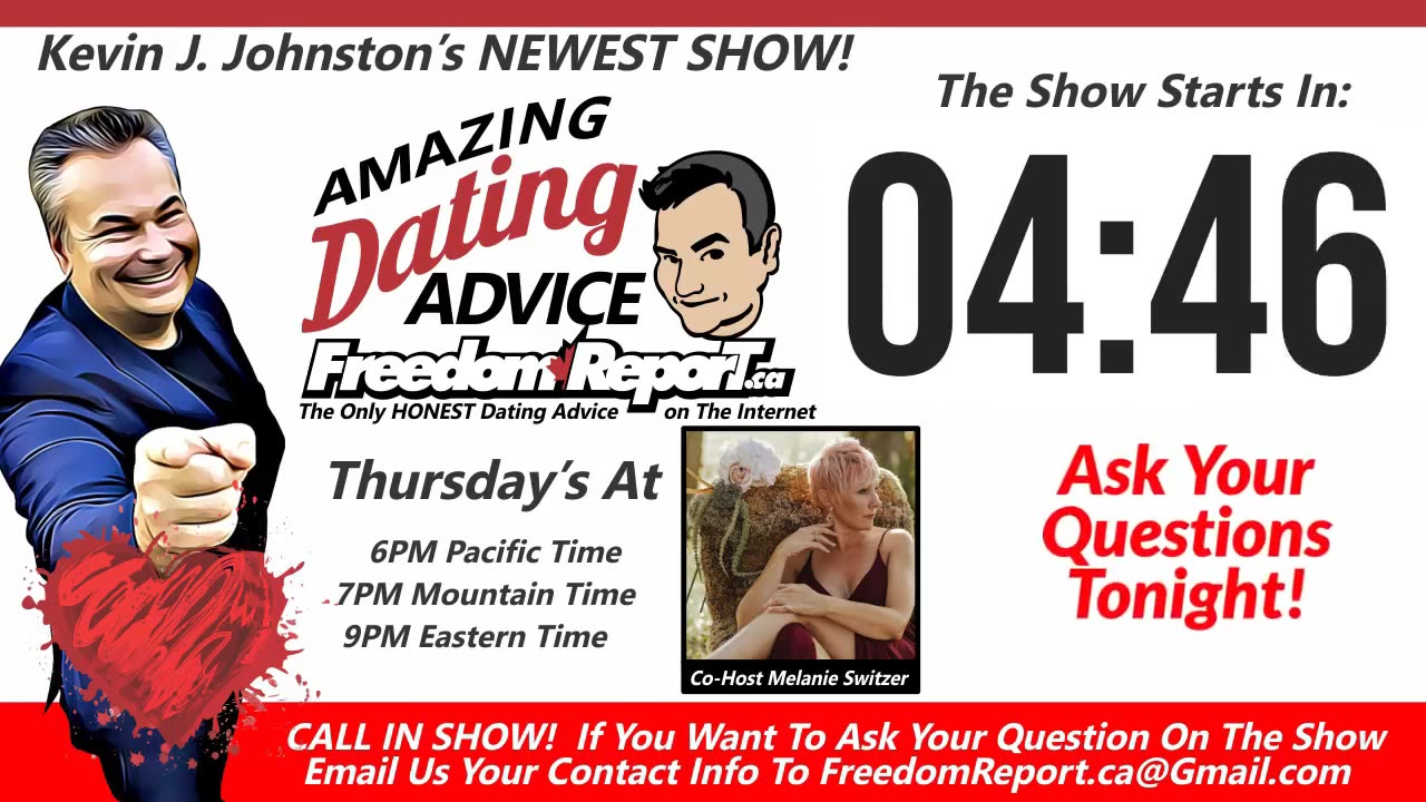 Kevin J. Johnston's NEW SHOW: Amazing Dating Advice with Co-Host Melanie Switzer EPISODE 1