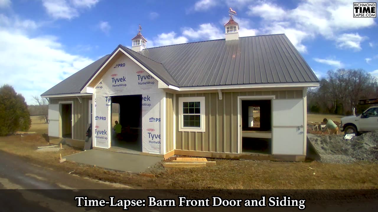 Barn Front Door Install Time Lapse