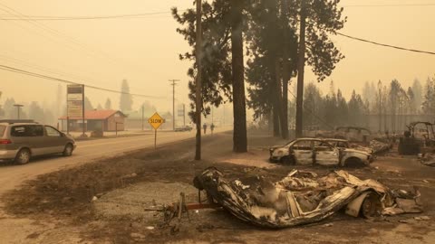 Scenes of destruction as Shuswap region burns in B.C.- Trees do not burn Interesting ?