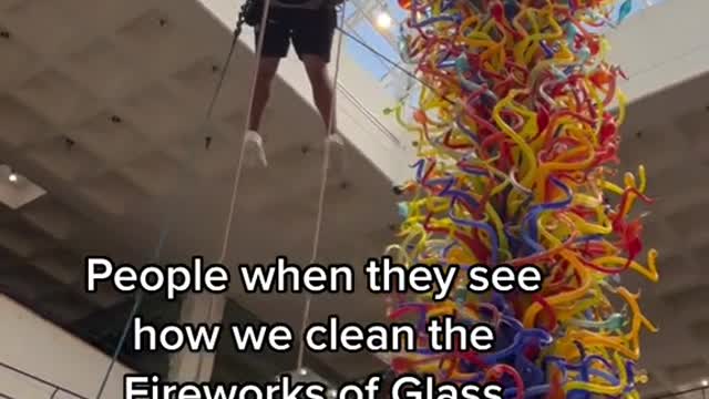 People when they see how we clean the.Fireworks of Glass