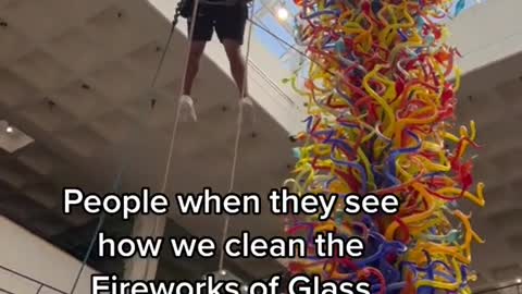 People when they see how we clean the.Fireworks of Glass