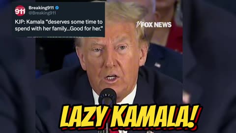 Trump was right: Kamala Harris is the laziest vice president in history!