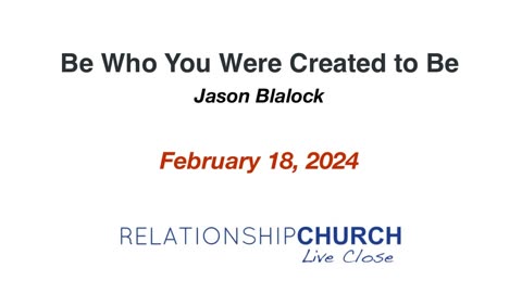 How to Be Who You Were Created to Be