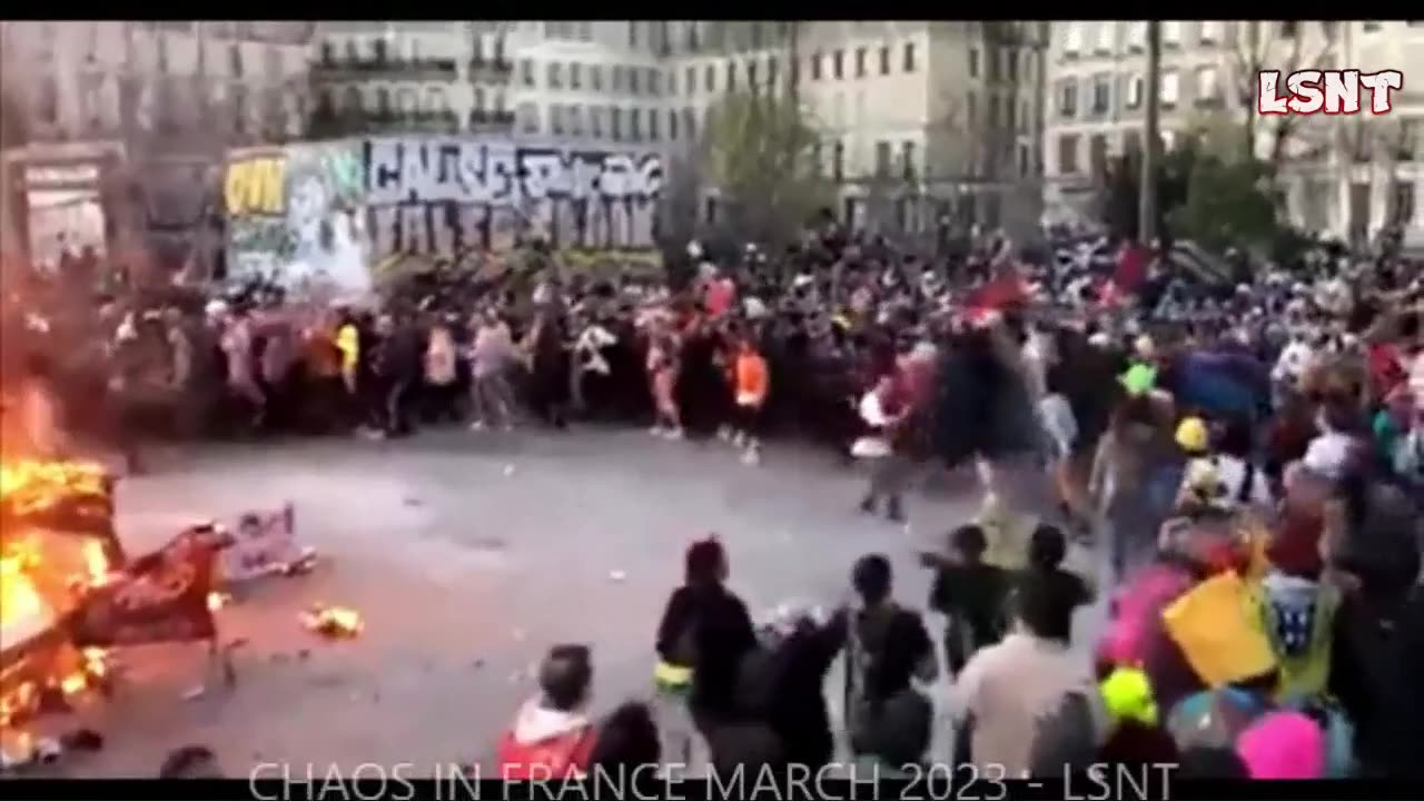Chaos IN France .. I hear Macron Banned Protesting..