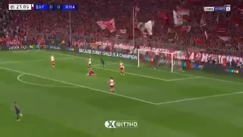 Kroos pass/assist for Vinicius Vs Bayern Munich champions League