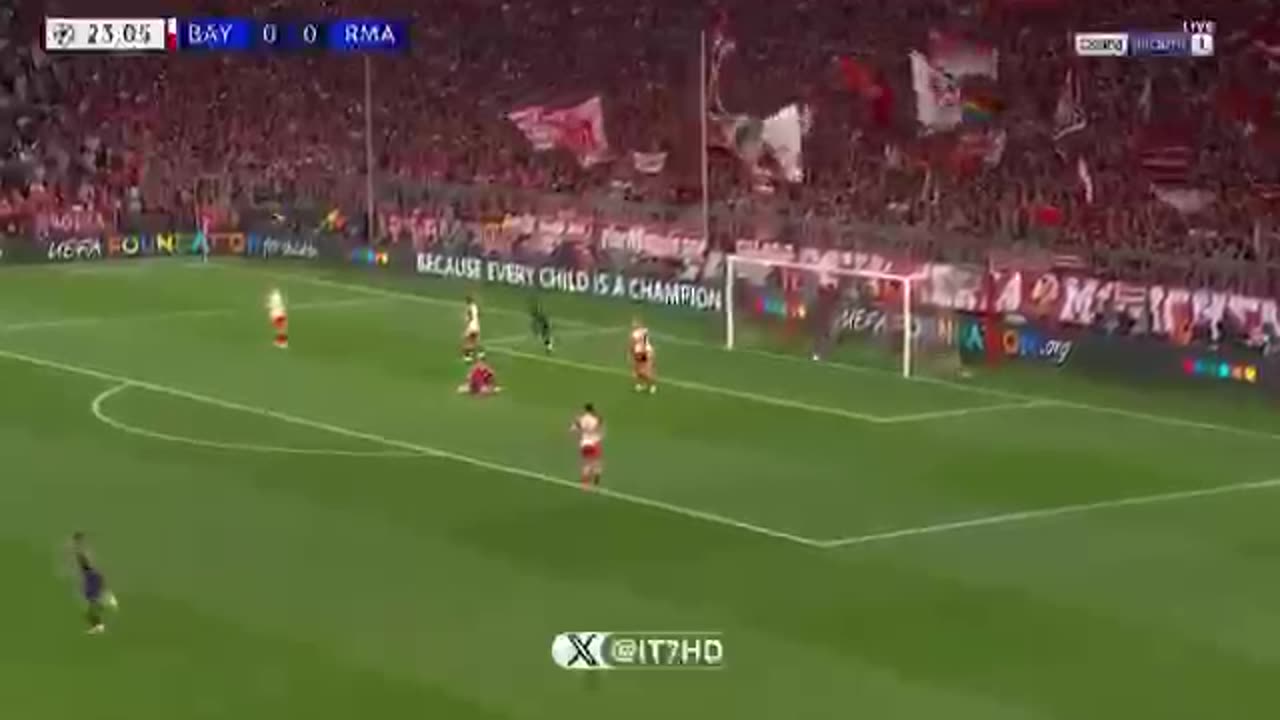 Kroos pass/assist for Vinicius Vs Bayern Munich champions League