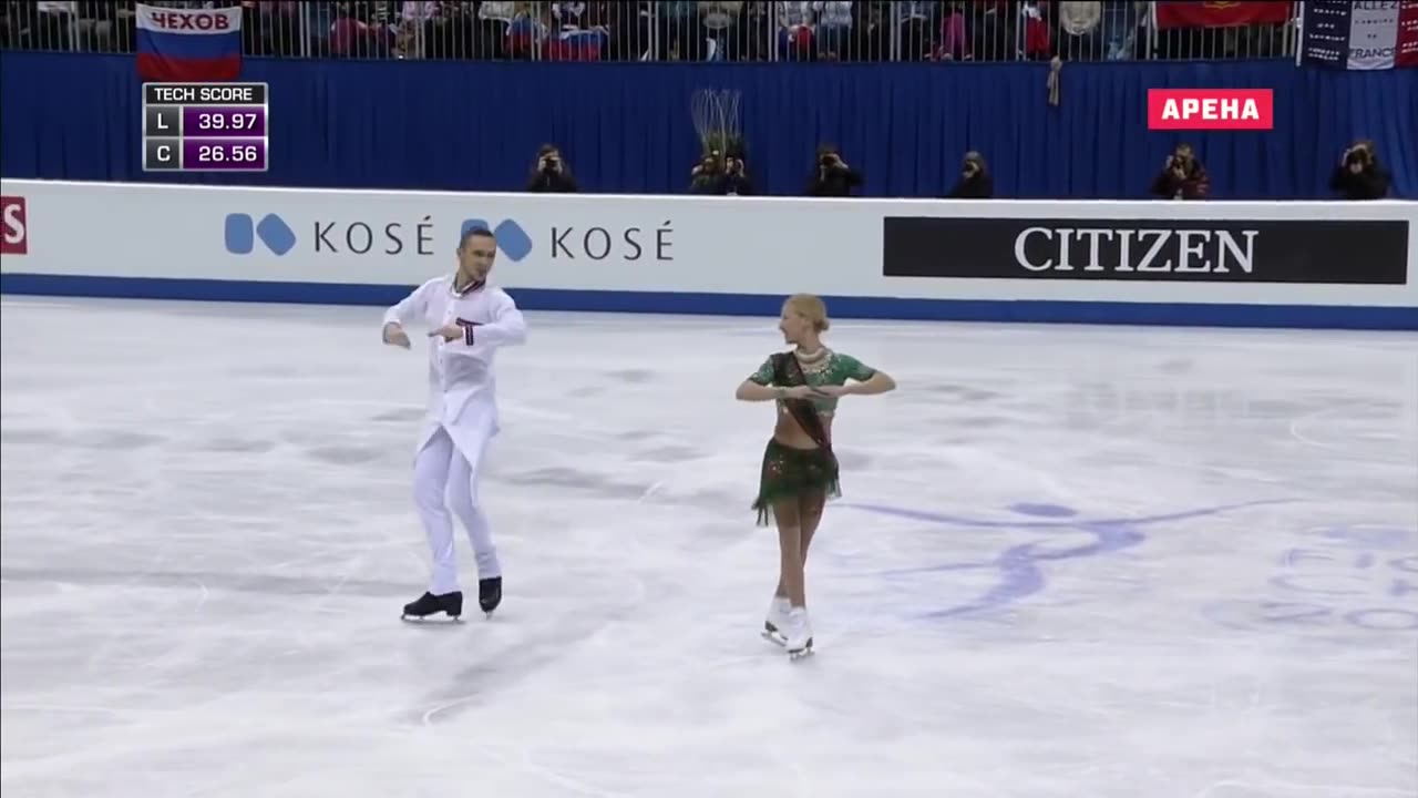 World Ice Skating Championship Dance Performance on Bollywood Song