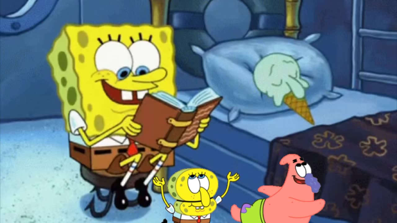 SpongeBob And Patrick Are Pretending To Be Imposters While SpongeBob Reads Squidward A Story 📚