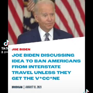 JOE BIDEN TO BAN INTERSTATE FOR THE UNVACCINATED