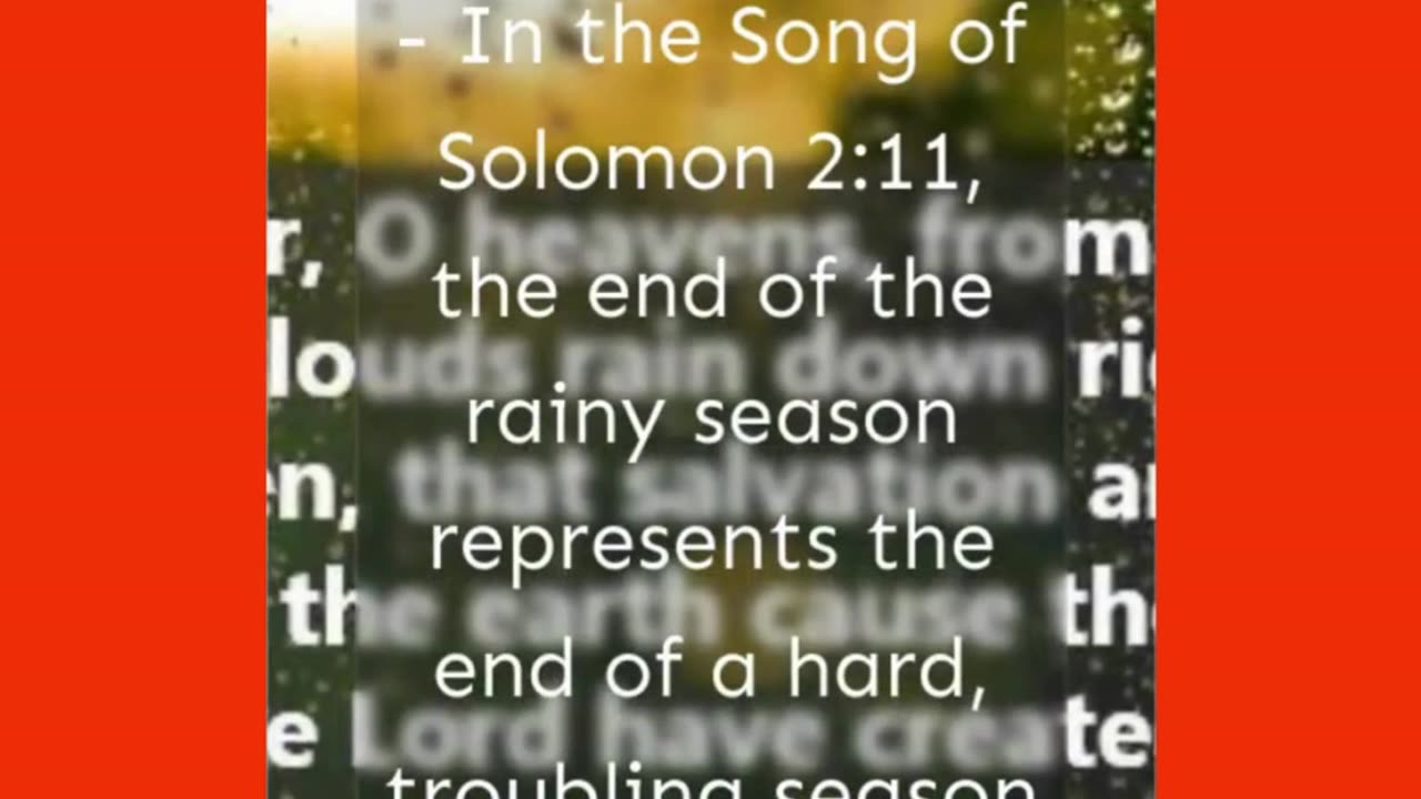 Meaning of Rain in the Bible