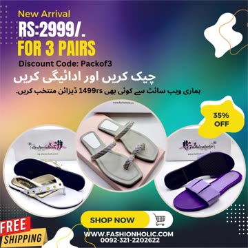 Slippers | Sandals | Banto | Pack of 3 Pairs | Rs 2999 for 3 Pairs | Fashionholic