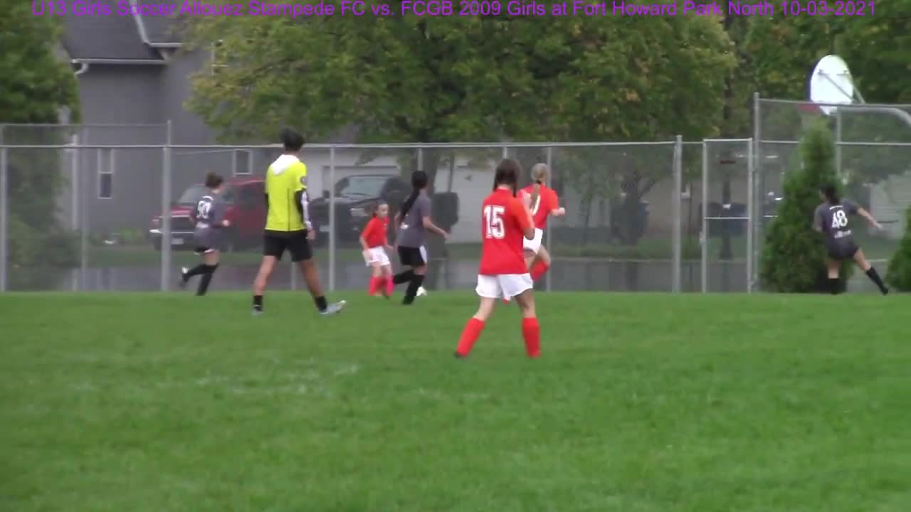 U13 Girls soccer Allouez Stampede FC vs FCGB 2009 Girls at Fort Howard Park North 10 03 2021