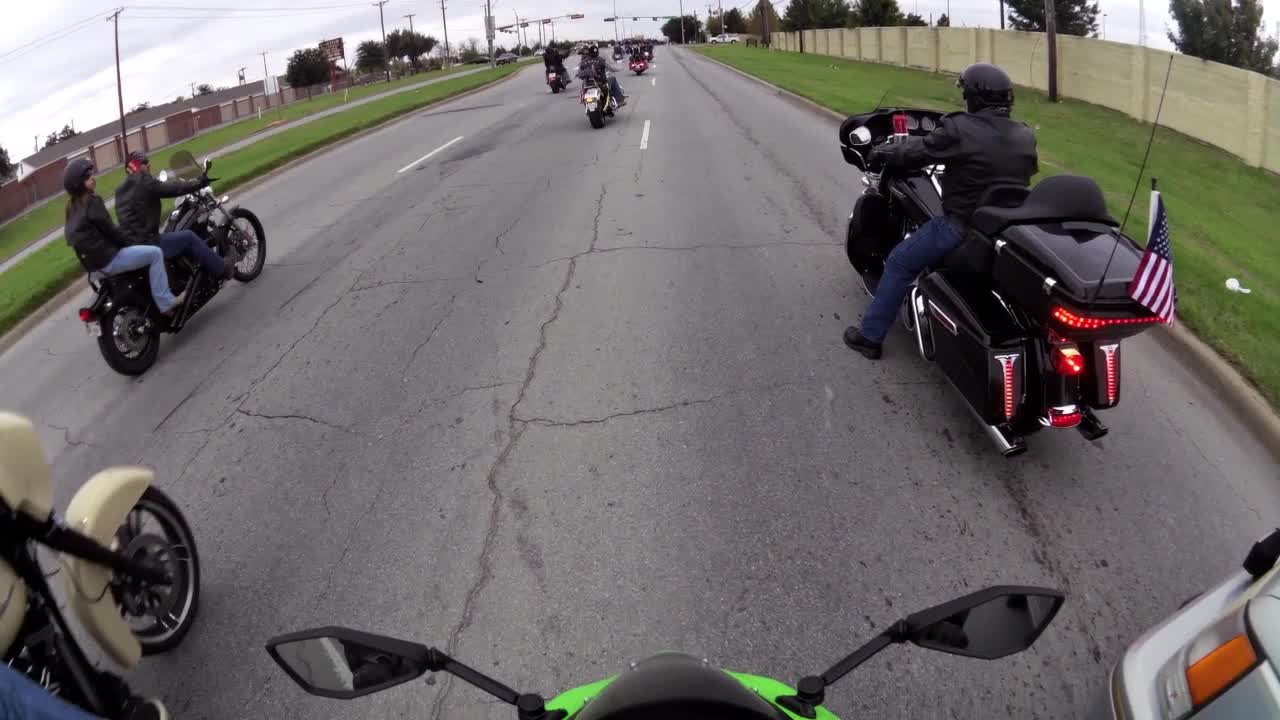 Crazy driver! DFW ride for Motorcycle Veterans