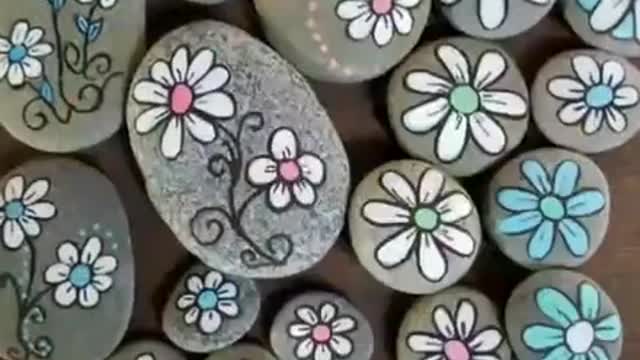 Wonderful diy Rock stone painting ideas