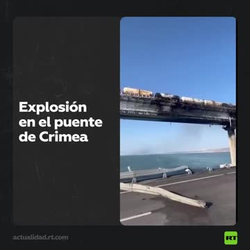 TERRORISMO:il crollo stradale dopo l'esplosione di un camion bomba sul ponte di Crimea.Massiccia esplosione del ponte di Kerch in Crimea che conferma le mie accuse del terrorismo ucraino e occidentale di USA,UE,NATO,Vaticano,Israele.