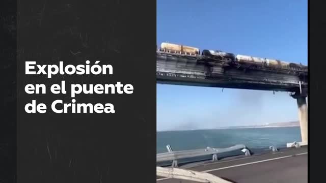 TERRORISMO:il crollo stradale dopo l'esplosione di un camion bomba sul ponte di Crimea.Massiccia esplosione del ponte di Kerch in Crimea che conferma le mie accuse del terrorismo ucraino e occidentale di USA,UE,NATO,Vaticano,Israele.