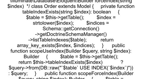 laravel how to use force index in eloquent