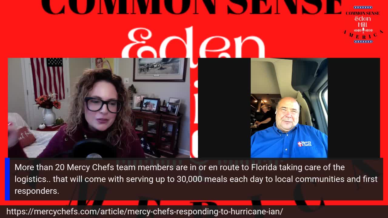 Common Sense America with Eden Hill and Mercy Chefs, Hurricane Ian Response