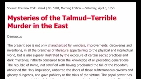 History Of Jewish Ritual Blood Sacrifice