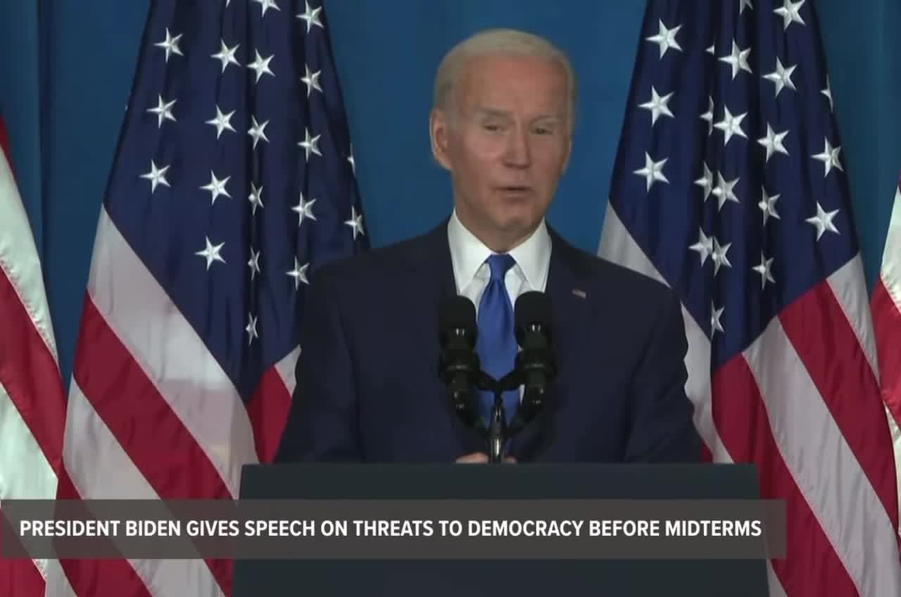 It was a dark speech from Biden tonight.