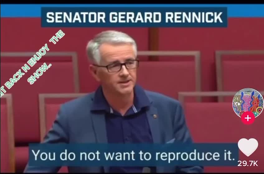 SEN GERARD RENNICK BERATES HIS FELLOW SENATORS ON IGNORING VACCINE SIDE EFFECTS