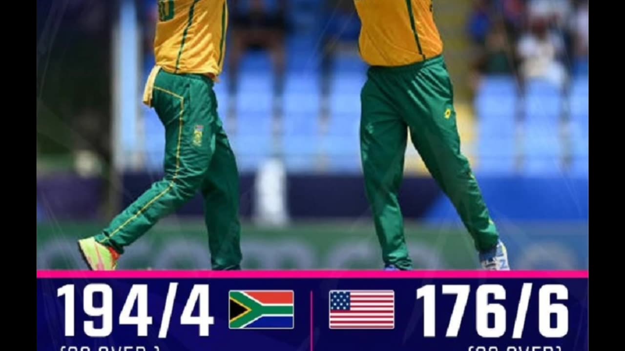 T20 World Cup 2024.Super8 #SAvsUSA.SouthAfrica won by 18 runs #cricket#shortvideo #viratkohli