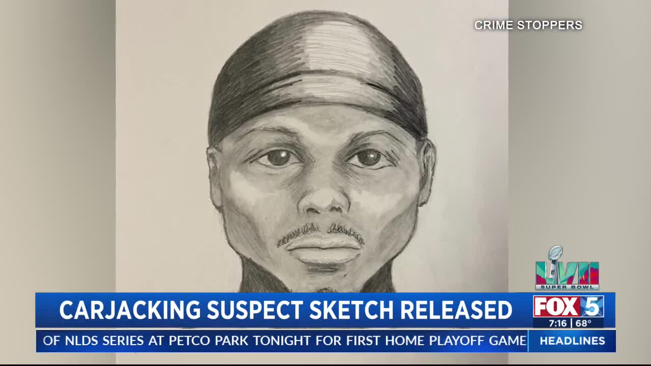 Carjacking Suspect Sketch Revealed