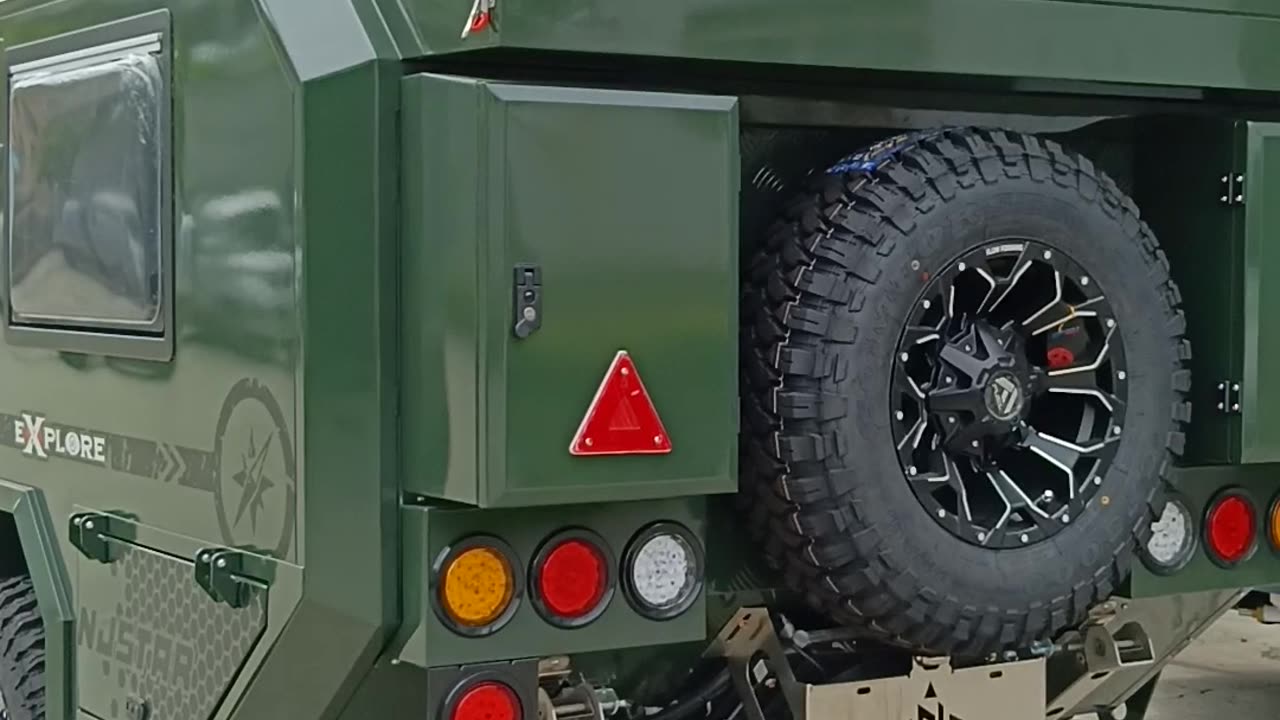 custom exterior army green unique off grid travel trailer njstar rv ready to ship