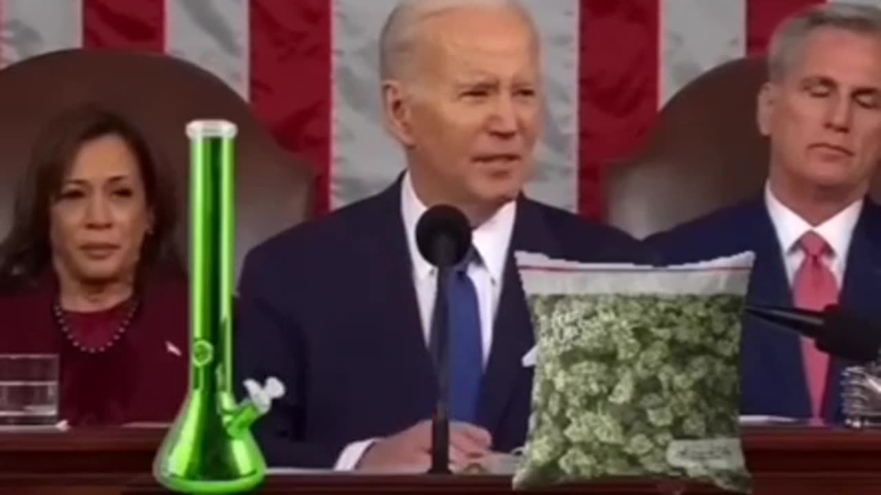 Joe Biden smoking on Bhutanese shadow garden grown dark evil pack